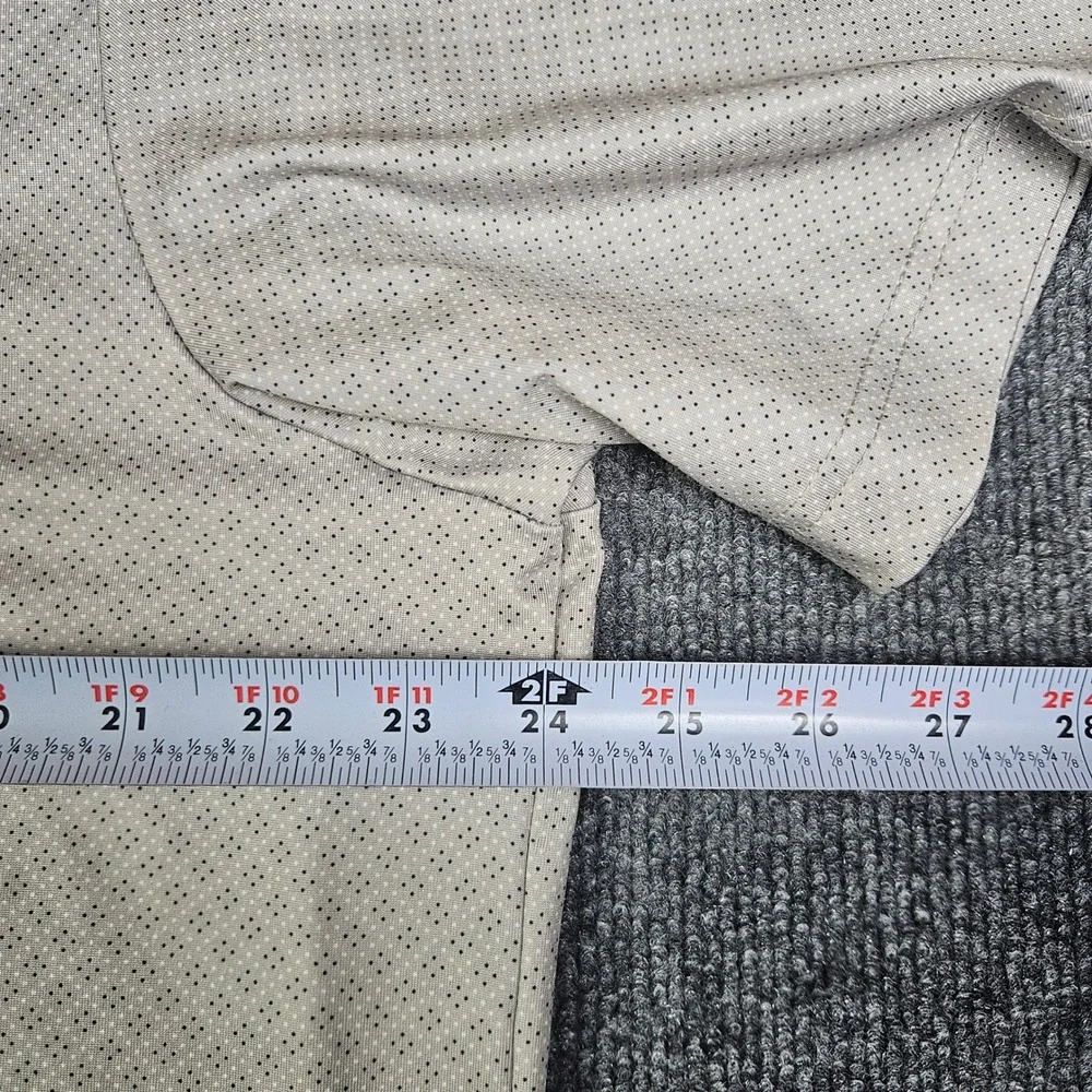 Adidas Golf Ultimate 365 Polo Shirt Mens XL Gray Polo-Dot Print Short Sleeve UPF
